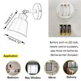 thumbnail image 4 of FSLiving Battery Operated Wall Sconces Wireless Macaron Green Meta Wall Lamp Adjustable Angle Modern DesignE26 Base LED Nightstand Wall Light Fixture for Corner Loft Corrider Entrance - 1 Light, 4 of 6