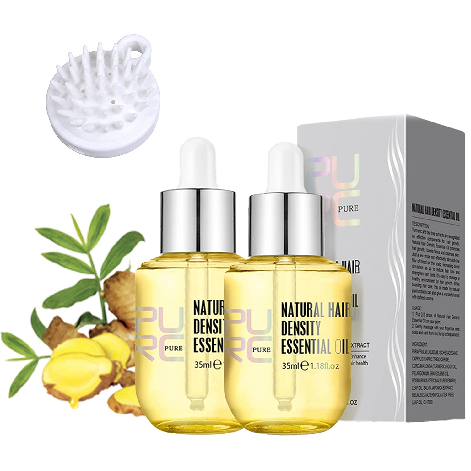 Natural Hair Density Essential Oil, Purc Oil For Hair Growth, Hair