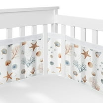 Sweet Jojo Designs   BreathableBaby Seashells Boy, Girl, Unisex/Gender Neutral Breathable Mesh Crib Liner
