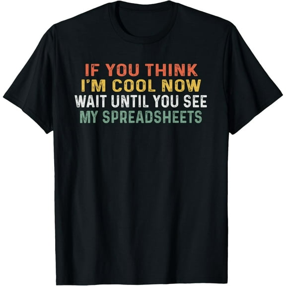 Retro Funny Spreadsheet Designs For Actuary Statistician T-Shirt100% pure cotton short-sleeved shirt for both men and women