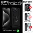 thumbnail image 2 of TwinTech Military-Grade Polycarbonate Shockproof Cell Phone Case for iPhone 15 Pro Max, Black, 2 of 7