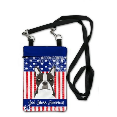 Boston Terrier Purse - American Flag and Boston Terrier Crossbody Bag Purse BB2133OBDY