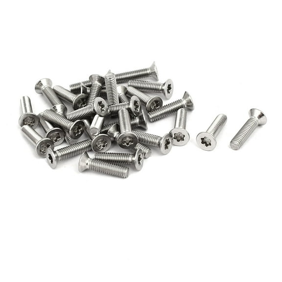 M3 x 12mm 304 Stainless Steel Torx Countersunk Head Machine Screws 30PCS