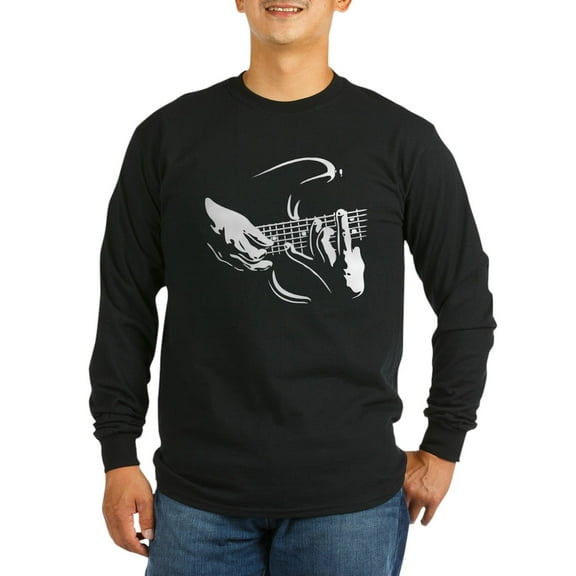 CafePress - Guitar Hands Long Sleeve Dark T Shirt - Long Sleeve Dark T-Shirt