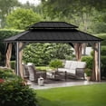 thumbnail image 4 of Covered Outdoor  12'x16' Gazebo Curtain Replacement, 4-Panel Sidewalls, Zippered Privacy Curtains (Curtain Only), 4 of 8