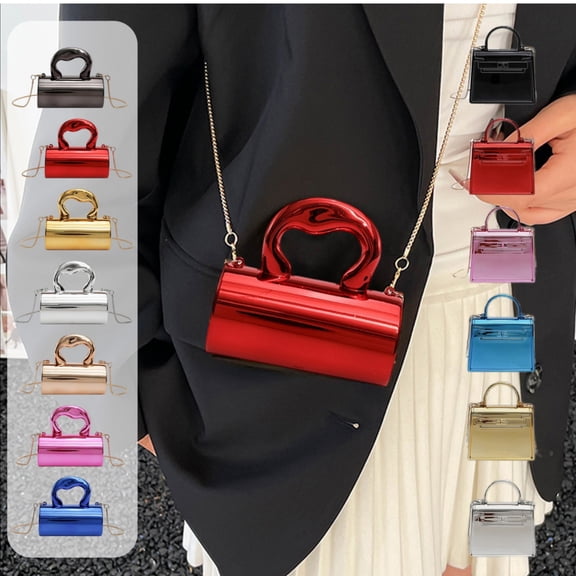 hulanddfd Clutch Tote Bag for Women, Red Crossbody Shoulder Bag Women's Evening Parties Handbag for Formal Wedding Prom Valentine's Day(Red)