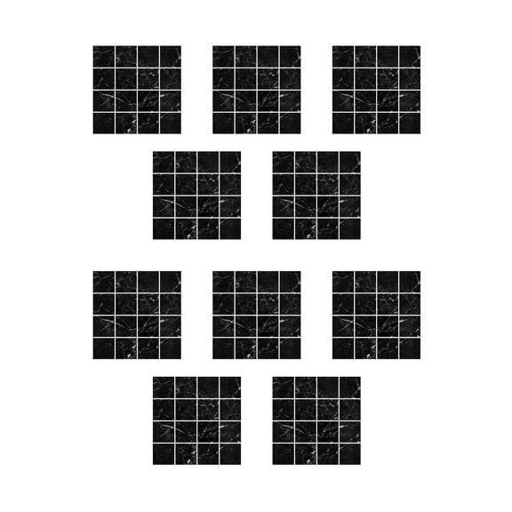 JeashCHAT 10pc 3D Crystal Tile Stickers DIY Waterproof Self-Adhesive Wall Stickers