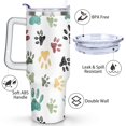 thumbnail image 3 of Cute Dog Design 40oz Tumbler with Handle - Double Wall Insulated Coffee Mug for Women - Dog Mom Gift Travel Cup with Straw, 3 of 7