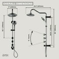 thumbnail image 4 of FORNO ACQUA Shower System 6-Mode Shower Head, 5-Mode Handheld & 3 Adjustable Body Jets. Brushed Nickel 2.5 GPM, 4 of 15