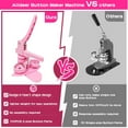 thumbnail image 3 of Viferr DIY Heart Shaped Pin Button Maker Machine Badge Punch Press 100pcs Button Parts Pink, 3 of 7