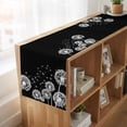 thumbnail image 6 of Table Runners 70 Inches Long Dress Scarves, White Dandelion Farmhouse Coffee/Dining/Kitchen Table Decor, Holiday Table Runner, Spring Flowers Botanical Vintage Black 13x70 Inch, 6 of 9