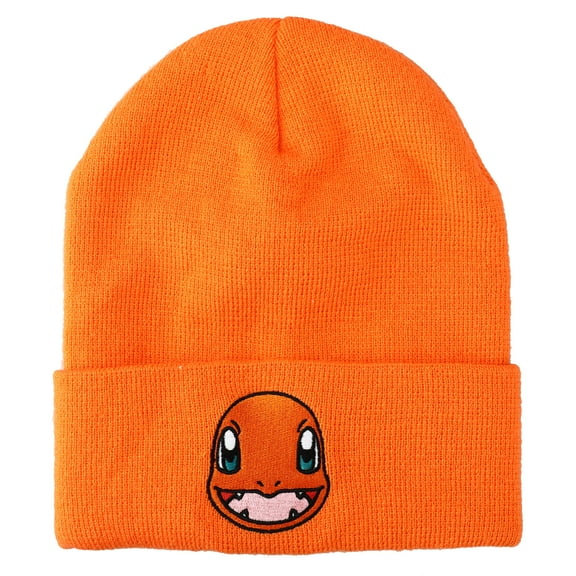 Pokemon Charmander Face Orange Cuff Beanie