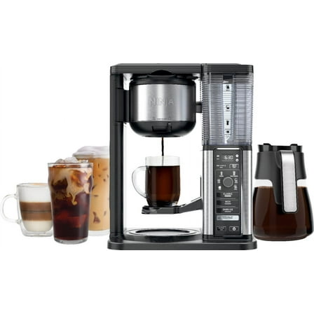 10-Cup Specialty Coffee Maker with Fold-Away Frother and Glass Carafe CM401 - Black/Stainless Steel