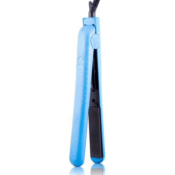 Royale Ionic Flat Iron Luxury Ceramic Tourmaline 2 in 1 Hair Straightener & Curler - Single Pass, Floating Plates, Anti-Frizz 1" (Baby Blue)