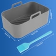 thumbnail image 2 of 2Pcs Air Fryer Silicone Pot Compatible with Ninja Dual Basket Air Fryers Reusable Air Fryer Liner with Handle Oil Brush Silicone Baking Mat for Air Fryer, 2 of 9