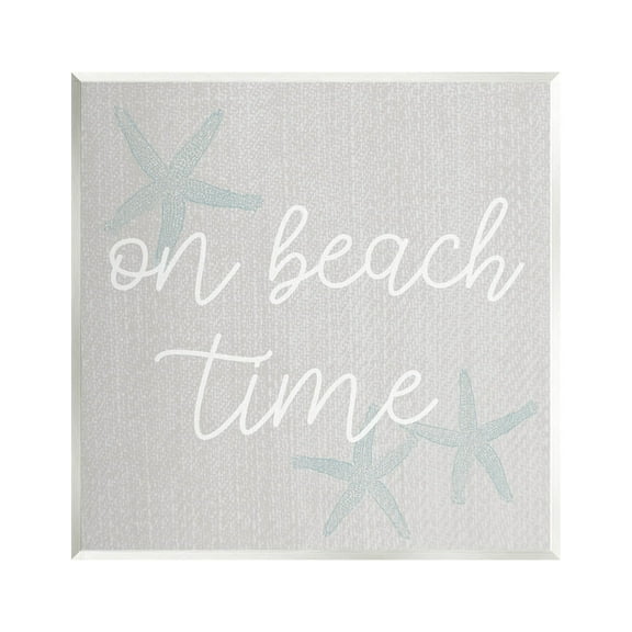 On Beach Time Starfish Phrase Coastal Graphic Art Unframed Art Print Wall Art