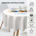 thumbnail image 5 of Happy Hanukkah Tablecloth Round Table Cloth 60 Inch Washable Polyester Table Cover for Kitchen Party Picnic Dining Decor, 5 of 5