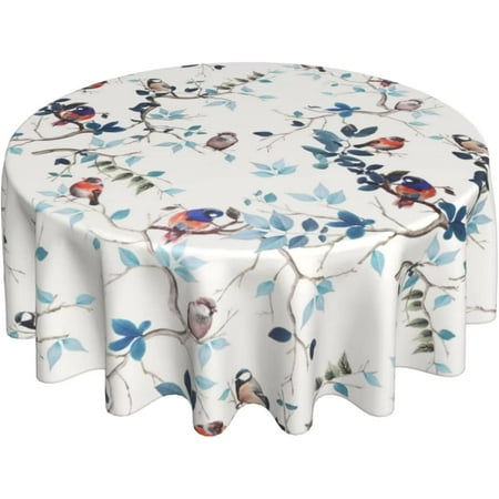 

WISH TREE Sunflower Tablecloth Spring Tablecloth Round - Wrinkle and Dust Resistant Waterproof Floral Tablecloth for Party Banquet Kitchen Wedding Birthday Indoor and Outdoor Décor