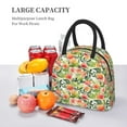 thumbnail image 5 of Rateoe Fruits Peach1 Pattern Lunch Bag Women, Lunch Box, Lunch Bag, Small Leakproof Lunch Tote Large Capacity Reusable Insulated Cooler Lunch Container, 5 of 6