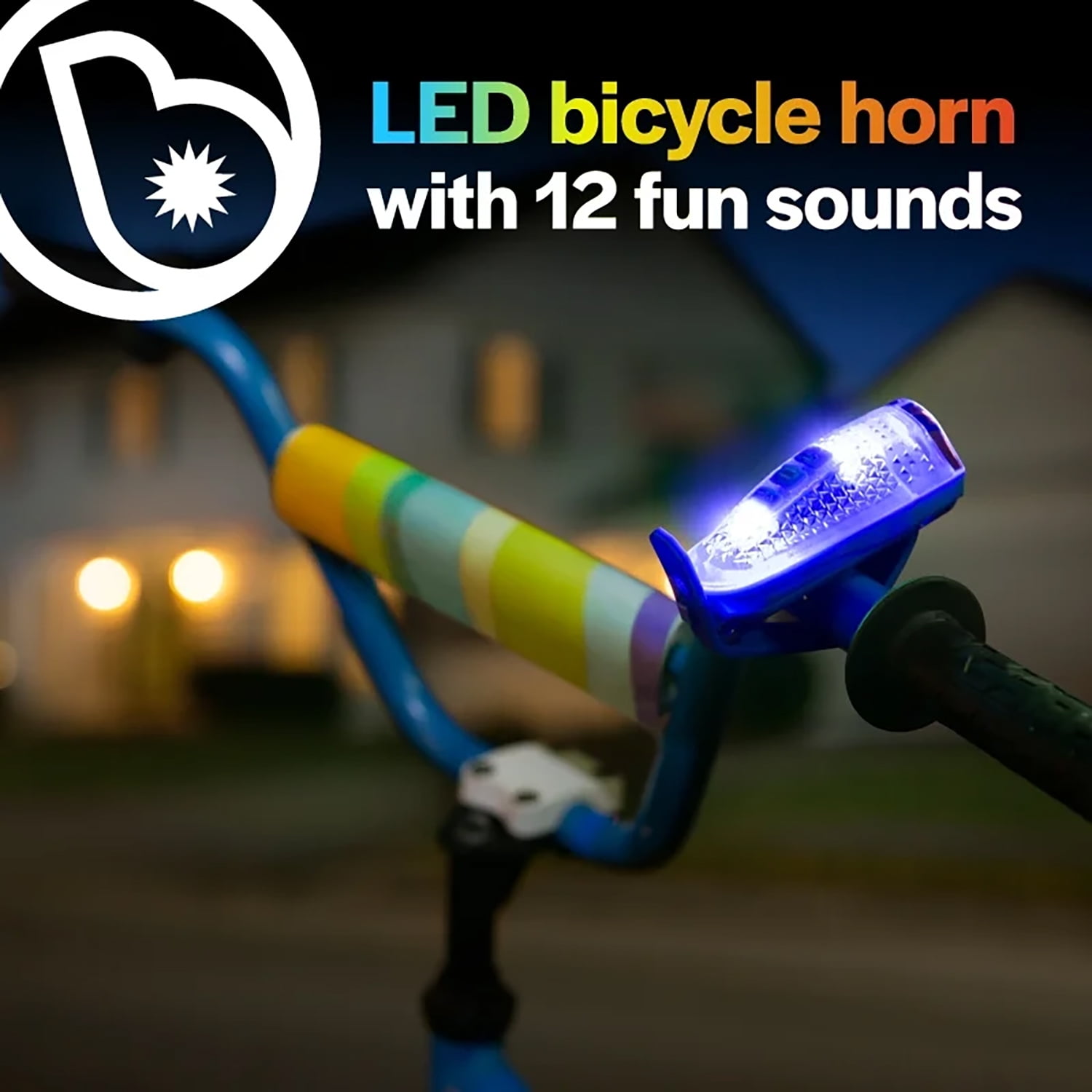 Brightz HornBrightz Bicycle Horn Morphing LEDs, 12 Sounds