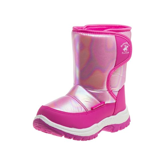Girls Kids Snow Boots Waterproof Slip Resistant Outdoor Winter Shoes (Toddler), Color: Pink, Size: 6