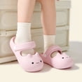 thumbnail image 4 of Djtdsds Kids Cat Face Closed-Toe Slide Sandals Soft Non- Shoes Color:Pink,Size:12-13 Years, 4 of 8