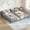 Grey, variant on Sailvan Double Twin Floor Bed with Fence, Guardrails, without door