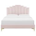 thumbnail image 5 of Modway Elise King Performance Velvet Platform Bed in Pink, 5 of 10