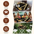 thumbnail image 7 of Black Gold Marble Round Tablecloth, Fitted Table Cover with Elastic for 45"-54" Round Tables, Modern Geometric Textured Table Cloth Outdoor Indoor Dinning Party Waterproof Tablecloths, 7 of 7