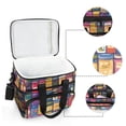 thumbnail image 6 of FORMRS Insulated Cooler Bag 24 Cans Capacity Soft Leakproof Lunch Box with Side Pockets, Blue Jam, 6 of 7
