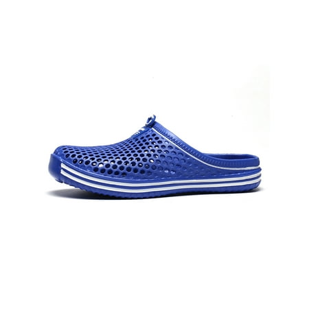 

Crocowalk Unisex Clogs Closed Toe Slides Backless Sandals Women Men Slippers Indoor Comfort Slip On Blue 9 Men