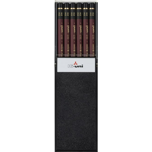 Lápiz de Madera Uni 2H Caja de 12 Escritura Suave