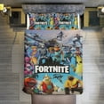thumbnail image 6 of Fortnite Bedding Sets Twin Queen King Size Game Printed Bed Set 3Pcs Duvet Cover Bedroom Decor for Boys Girls Adult Gift 1Comforter+2 Pillowcases, 6 of 7