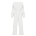 thumbnail image 6 of PuLe Two Piece Outfits Women’s Two Piece Crop Top & Wide Leg Pants Lounge Sweater Sets 2024 Fall Knit Sweatsuits Cozy Trendy Outfits, 6 of 7