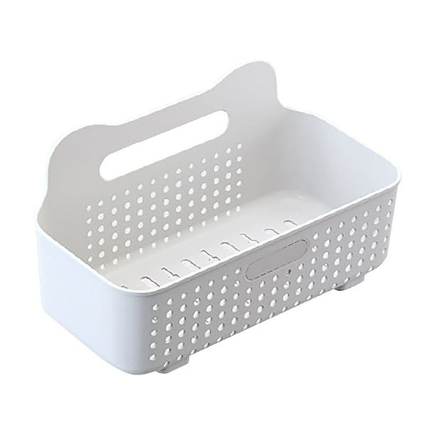 Cesta organizadora de ducha de plástico para baño, sin necesidad de taladrar, estante de almacenamiento de pared para portacepillos de dientes de cocina, organizador de ducha adhesivo para artículos