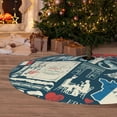 thumbnail image 6 of Yiaed France and Paris Print Christmas Tree Skirt , Tree SkirtsTree Mat for Christmas Winter Holiday Indoor Decorations-48", 6 of 7
