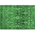 thumbnail image 1 of Ahgly Company Indoor Rectangle Persian Emerald Green Traditional Area Rugs, 2' x 5', 1 of 4