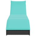 thumbnail image 4 of vidaXL Folding Sun Lounger with Cushion and Storage Black Poly Rattan, 4 of 5