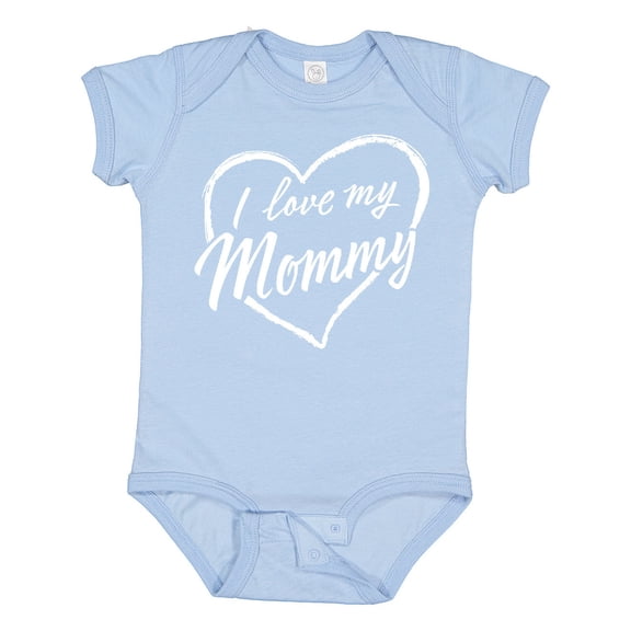 Inktastic I Love My Mommy in White Chalk Heart Boys or Girls Baby Bodysuit