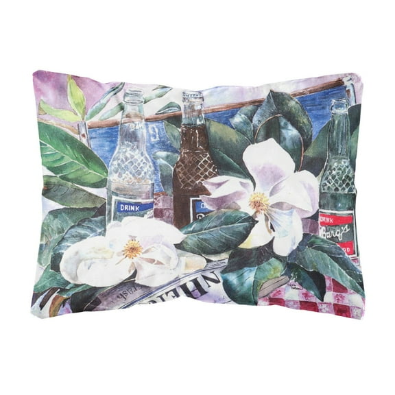 Carolines Treasures 1009PW1216 Barqs and Magnolia Decorative Canvas Fabric Pillow, 12H x16W, multicolor