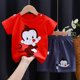 thumbnail image 1 of Conjunto de ropa para niños, camiseta para bebé (niño/niña) + Pantalones cortos, ropa de verano, chándal informal de algodón con dibujos animados para niños, conjunto de ropa para bebés Tan Jianjun unisex, 1 of 2