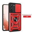 thumbnail image 1 of Heavy Duty Case for Samsung Galaxy S23, Camera Lens Sliding Rugged PC + Soft TPU Hybrid Shockproof Anti-Slip Cover with Magnetic Car Mount Ring Holder Kickstand Case,Red, 1 of 9
