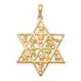 thumbnail image 1 of Pendentif Étoile de David en Or Jaune 14K 12 Tribus, 1 of 2