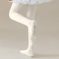 thumbnail image 6 of NAISIBABY Girls Ballet Pantyhose (3-15T), High Waisted Fleece Lined Stretchy Winter Thermal Footed Tights White, 6 of 8