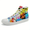thumbnail image 5 of Coolcustomize Men's Plus Size Graffiti High-Top Sneakers, Vibrant Street Art Design, Hip-Hop Shoes for Casual Outdoor Wear, Hiphop Fashion, Bold Fashion Statement, Streetwear Style, Streetwear Lovers, 5 of 12