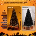 thumbnail image 4 of Karl home 8FT Prelit Black Artificial Christmas Tree with 550 Warm Lights, Remove Contral 8 Light Modes, 1450 PVC Branch Full Christmas Tree for Home, Office, Party Holiday, Foldable Base, 4 of 7