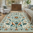 thumbnail image 2 of Lahome Decor 5'x7' Boho Bird Area Rugs,Floral Rug for Living Room Machine Washable,Soft Indoor Carpet,Non-Slip Low Pile for Bedroom Dining Room Playroom Office,Beige, 2 of 9