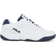 FILA Men's Double Bounce Pickleball Shoe White/FILA Navy/White, 8