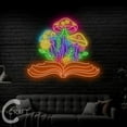 thumbnail image 2 of C-CRAFT Mushroom Book Neon Sign LED Light 27 inch for Book Store Bedroom Wall Art Decor, 2 of 5