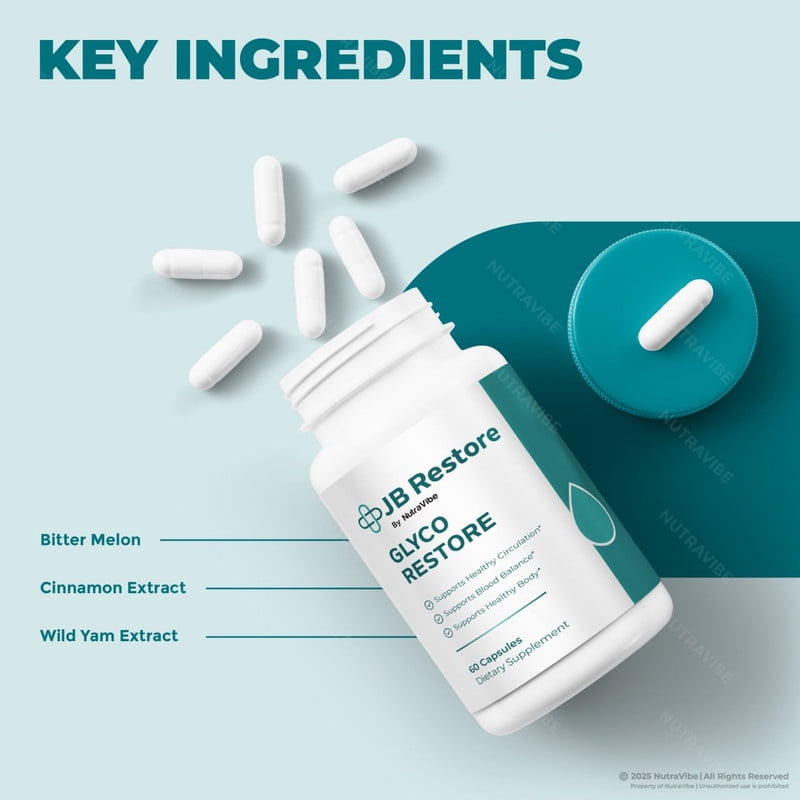 (3 Pack) JB Restore Capsules - Official JBRestore Pills to Maintain Overall Health, All Natural Blood Formula For Healthy and Stable Levels, J B Restore Review (180 Capsules)